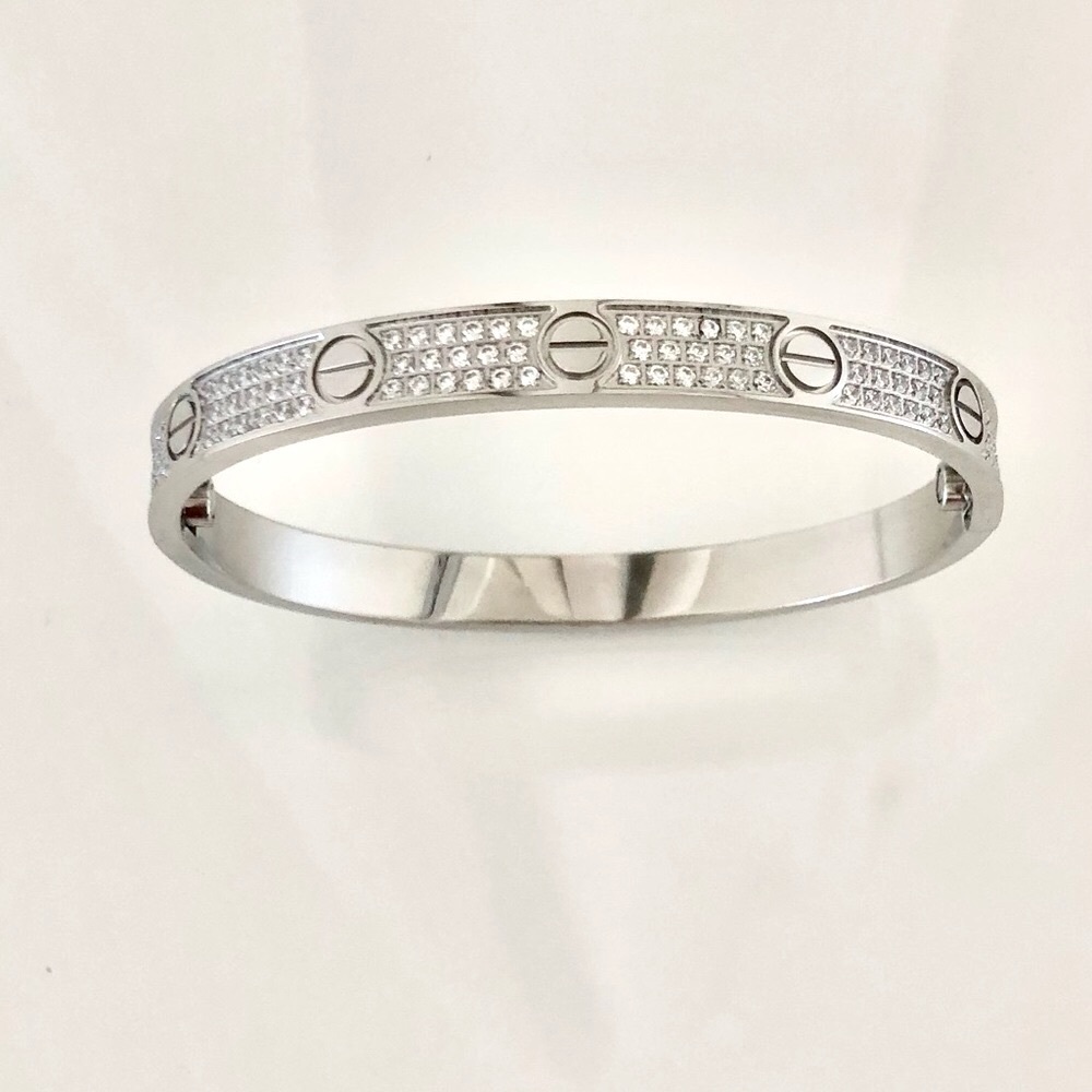 Pavé Screw Bracelet Stainless Steel Classic Model - Picture 8 of 8